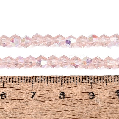 AB Color Plated Transparent Glass Beads Strands GLAA-G127-01-02D-1