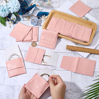 Square PU Leather Jewelry Flip Pouches PAAG-CL0001-02A-1