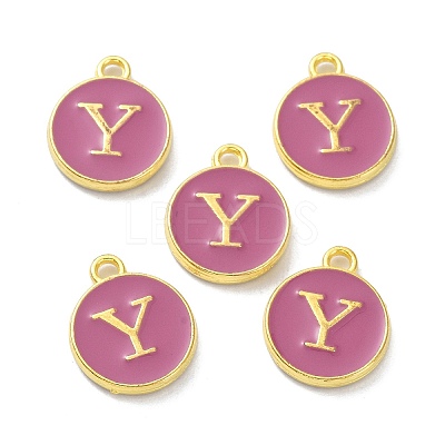 Golden Plated Alloy Enamel Charms ENAM-XCP0001-13Y-1