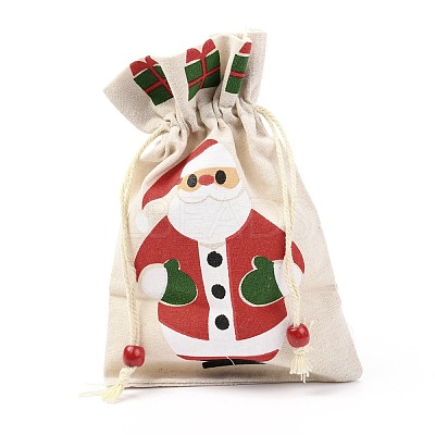 Christmas Theme Cotton Fabric Cloth Bag LS-ABAG-H104-A04-1