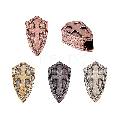 4Pcs 4 Colors Brass European Beads KK-DC0005-21-1