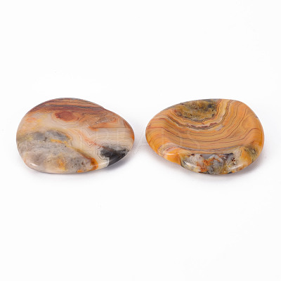 Natural Crazy Agate Thumb Worry Stone G-N0325-01-01-1