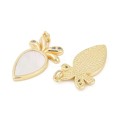 Brass Micro Pave Cubic Zirconia Pendants KK-U058-32G-1