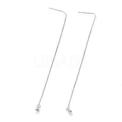 Brass Stud Earring Findings KK-O130-03P-1