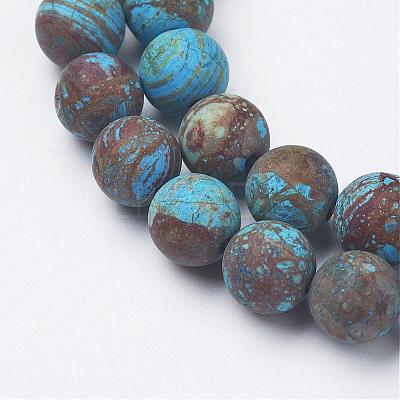 Natural Chrysocolla Round Bead Strands G-G969-4mm-1