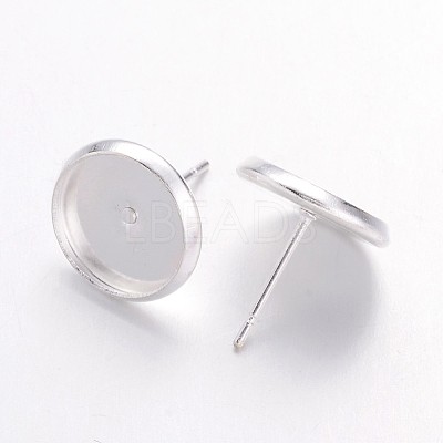 Brass Stud Earring Settings LS-IFIN-Q006-10mm-S-NF-1