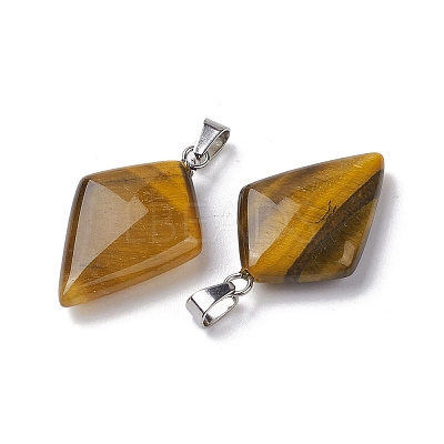 Natural Tiger Eye Pendants G-C110-05C-P-1