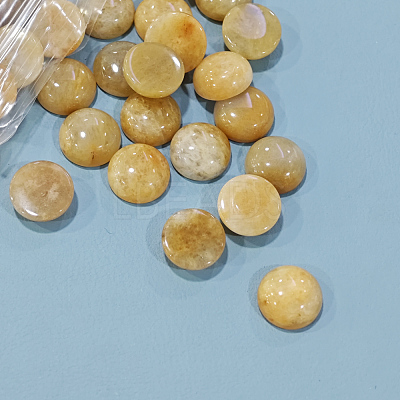 Natural Topaz Jade Cabochons X-G-P393-R35-12mm-1