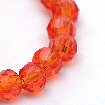 Transparent Glass Bead Strands GLAA-R166-4mm-01B-1