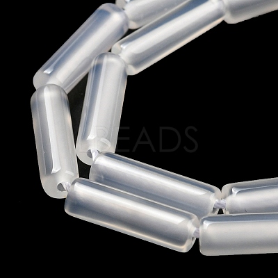 Natural White Agate Beads Strands G-G006-A07-01-1