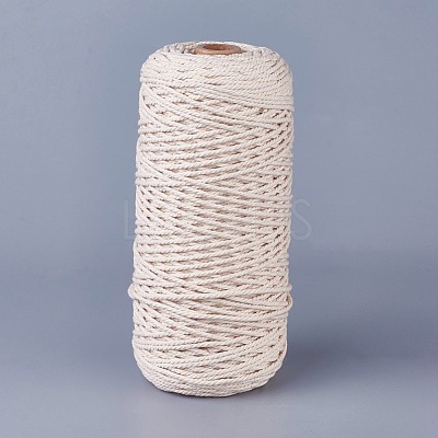 Macrame Cotton Cord OCOR-WH0034-B-01-1