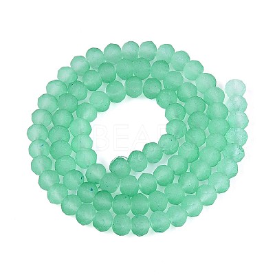 Baking Paint Frosted Glass Beads Strands X-FGLA-N003-6mm-03-1
