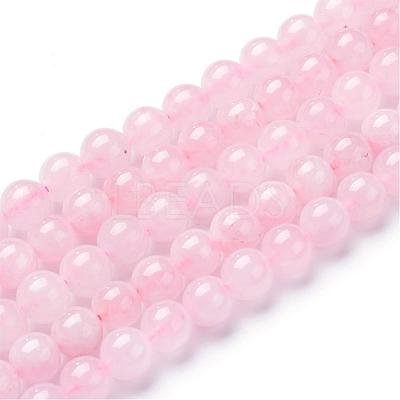 Natural Rose Quartz Beads Strands G-T055-10mm-13-1