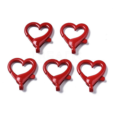 Spray Painted Eco-Friendly Alloy Lobster Claw Clasps PALLOY-T080-05G-NR-1