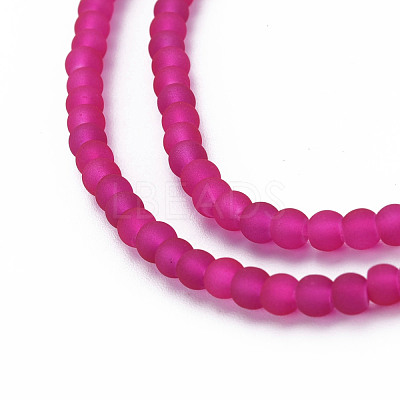 Baking Paint Transparent Glass Bead Strands GLAA-S031-4mm-39-1