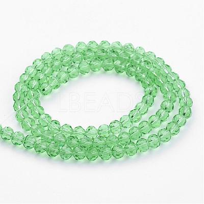Transparent Glass Bead Strands GLAA-G013-4mm-55-1