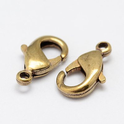 Brass Lobster Claw Clasps KK-P096-07-B-1