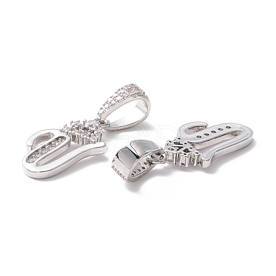 Eco-Friendly Brass Micro Pave Cubic Zirconia Pendants KK-K265-01P-V-1