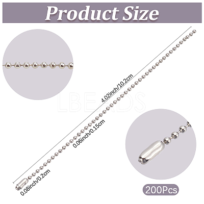 200Pcs Iron Hanging Tag Chains FIND-SP0005-63-1
