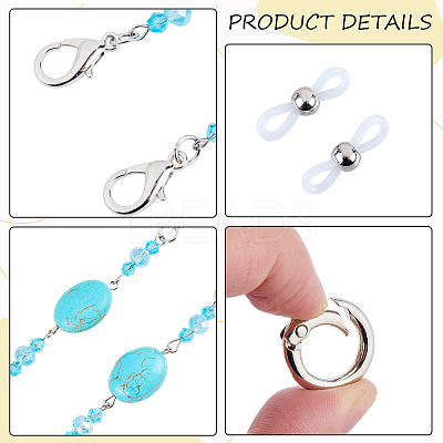 Acrylic Oval Beads Eyeglass Chains AJEW-CN0006-71A-1