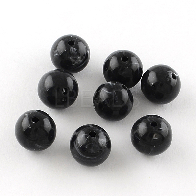 Acrylic Imitation Gemstone Beads OACR-R029-10mm-01-1