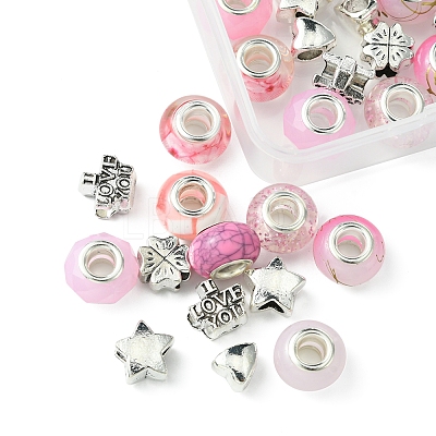 DIY Tibetan Style Alloy & Resin European Beads Making Finding Kits DIY-FS0006-78C-1