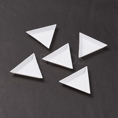 Polypropylene(PP) Triangle Nail Art Rhinestone Sorting Trays DIY Decals MRMJ-G003-02-1