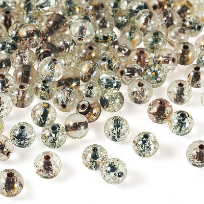 100Pcs Crackle Transparent Glass Beads Strands GLAA-TA0004-11C-1