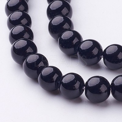 Natural Mashan Jade Round Beads Strands X-G-D263-8mm-XS32-1