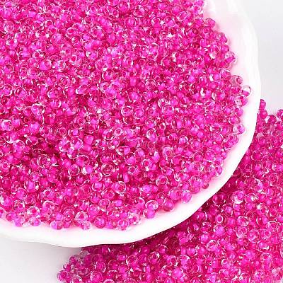 8/0 Inside Colours Transparent Glass Seed Beads SEED-T007-06I-1