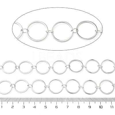 304 Stainless Steel Ring Link Chains CHS-G044-05P-04-1