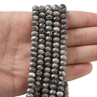 Natural Map Stone/Picasso Stone/Picasso Jasper Bead Strands G-D344-A18-1