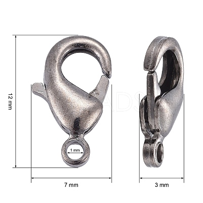 Brass Lobster Claw Clasps X-KK-902-B-1