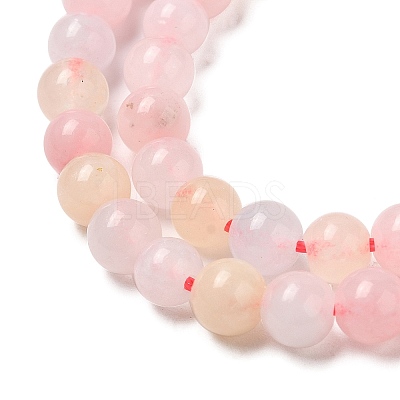Natural White Jade Imitation Morganite Beads Strands G-I299-F14-10mm-01-1