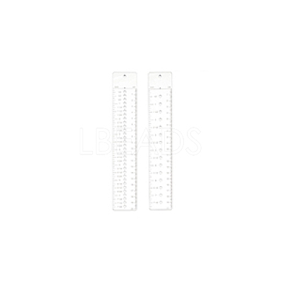 2Pcs 2 Styles Acrylic Rulers AJEW-WH0270-327-1