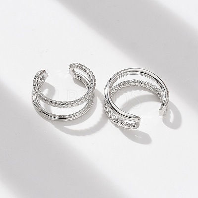 Brass Cuff Earrings EJEW-I249-16P-1