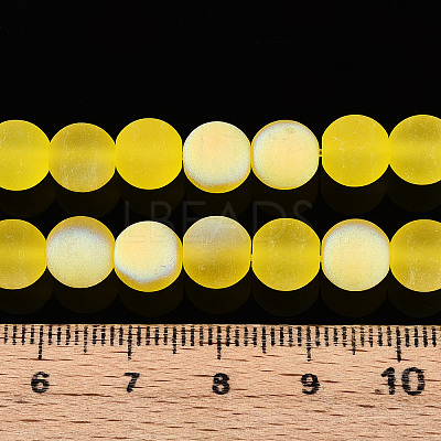 Frosted Transparent Glass Beads Strands LS-GLAA-T032-T8mm-MBB11-1