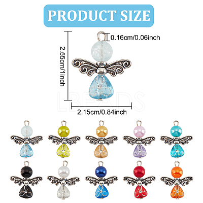 Acrylic Angel Pendants FIND-WH0110-377-1