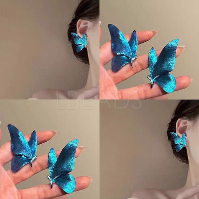 Alloy Rhinestone Stud Earrings for Women WG9B8C0-01-1