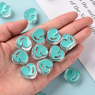 Transparent Enamel Acrylic Beads TACR-S155-004G-1