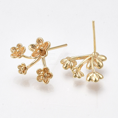 Brass Stud Earring Findings LS-KK-S350-427-1