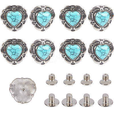 8 Bags Alloy Decorative Rivets BUTT-CP0001-21-1
