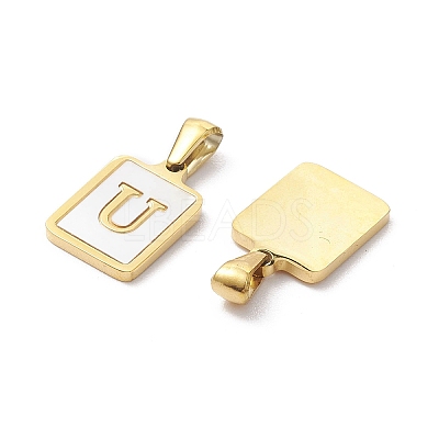 Ion Plating(IP) 304 Stainless Steel Pave Shell Pendants STAS-G327-01G-U-1