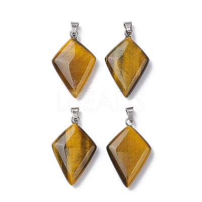 Natural Tiger Eye Pendants G-C110-05C-P-1
