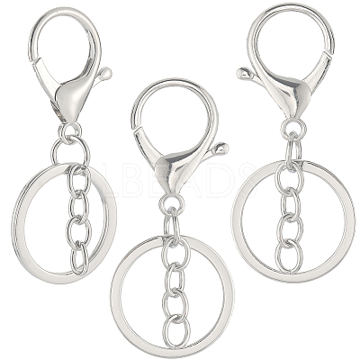 24Pcs Alloy Keychain Clasps KEYC-SC0001-82P-1