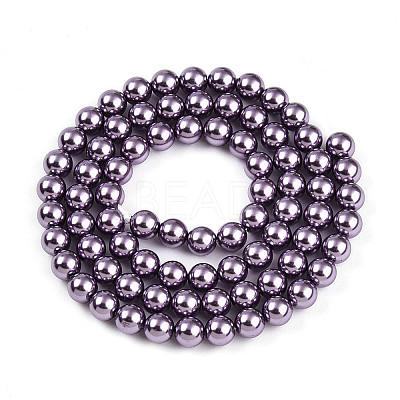 Baking Paint Pearlized Glass Pearl Bead Strands HY-N002-5mm-A14-1