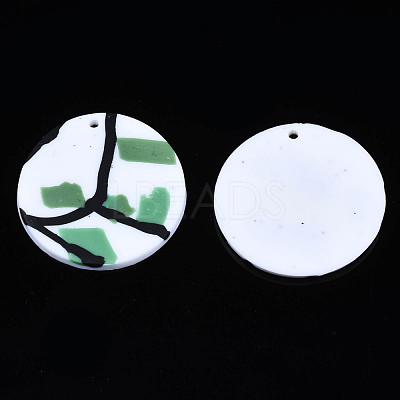 Handmade Polymer Clay Pendants CLAY-N010-023-02-1