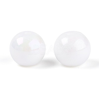 Electroplate Round Glass Beads Strands EGLA-T029-07K-1