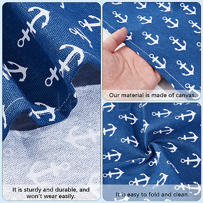 1Pc Anchor Pattern Chair Polycotton Cloth AJEW-GF0015-38F-1