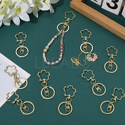 18Pcs Alloy Keychain Clasps KEYC-SC0001-72G-1